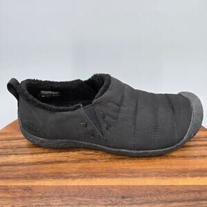 Keen Howser II Shoes Women's 11 Black Faux Fur Slip On Casual Comfort Loafers